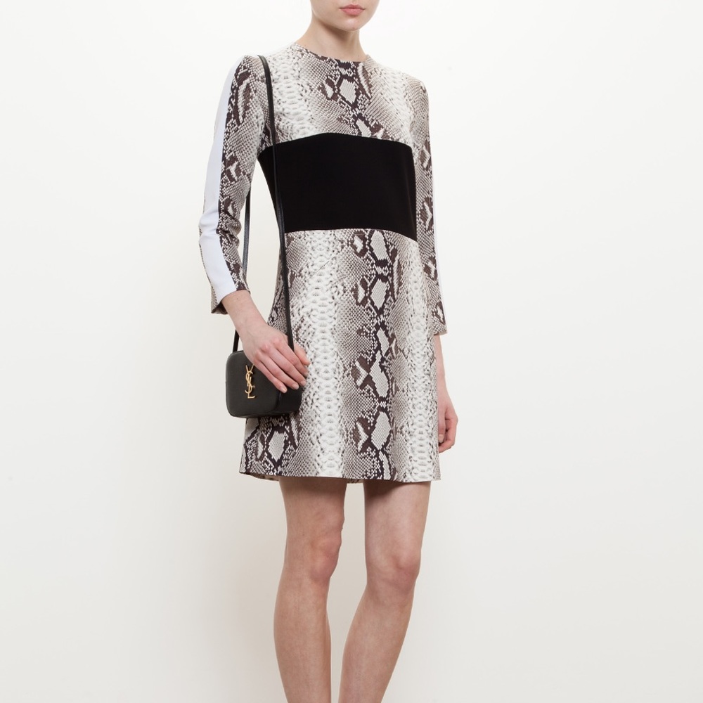 CARVEN Paneled Snakeskin Dress FR 38 US 6